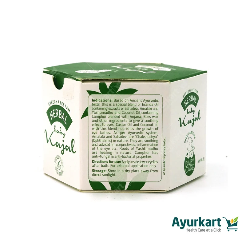 Ayurveda Herbal Kajal - Sreedhareeyam-3gm