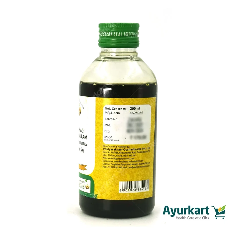 Marichadi Kera Thailam - 200ML - Vaidyaratnam