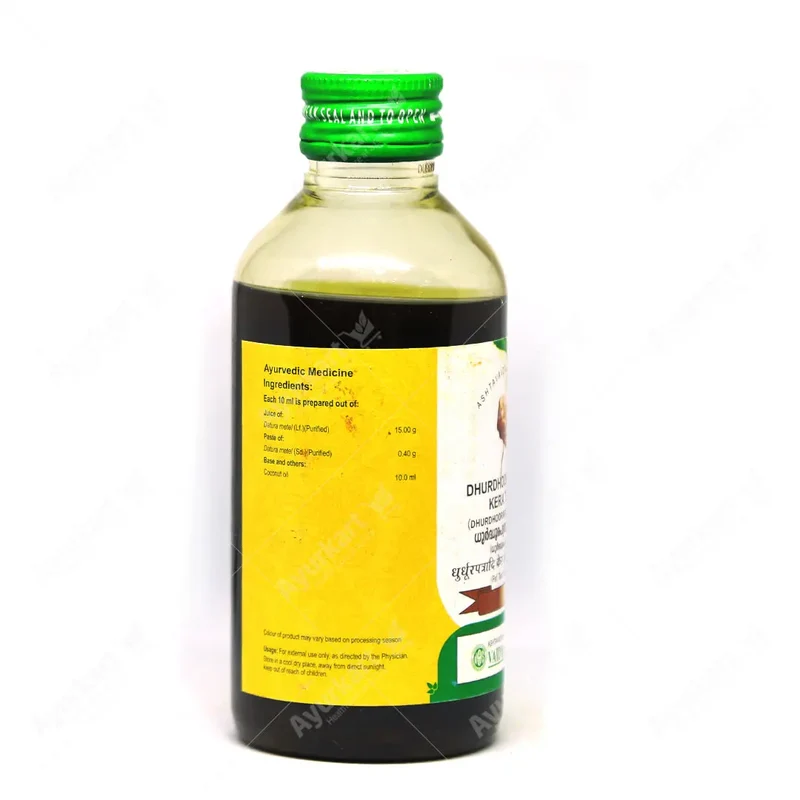 Dhurdhoorapathradi Kera Thailam - 200ML - Vaidyaratnam