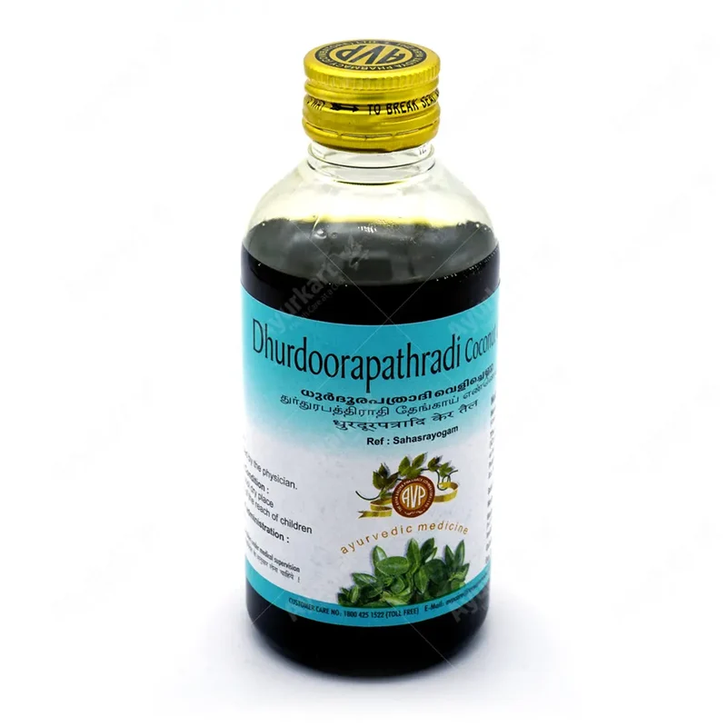 Dhurdhoorapathradi Coconut Oil 200ML - AVP Ayurveda