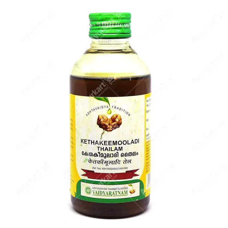 Kethakeemooladi Thailam – Vaidyaratnam – 200ml