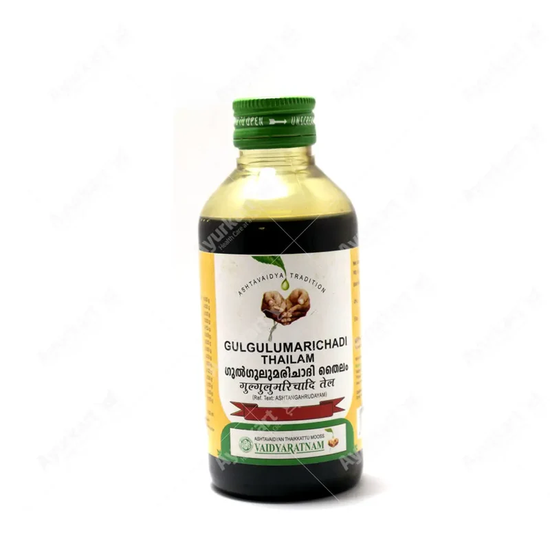 Gulgulumarichadi Thailam – 200ML – Vaidyaratnam | Ayurvedic Oil for Skin Problems