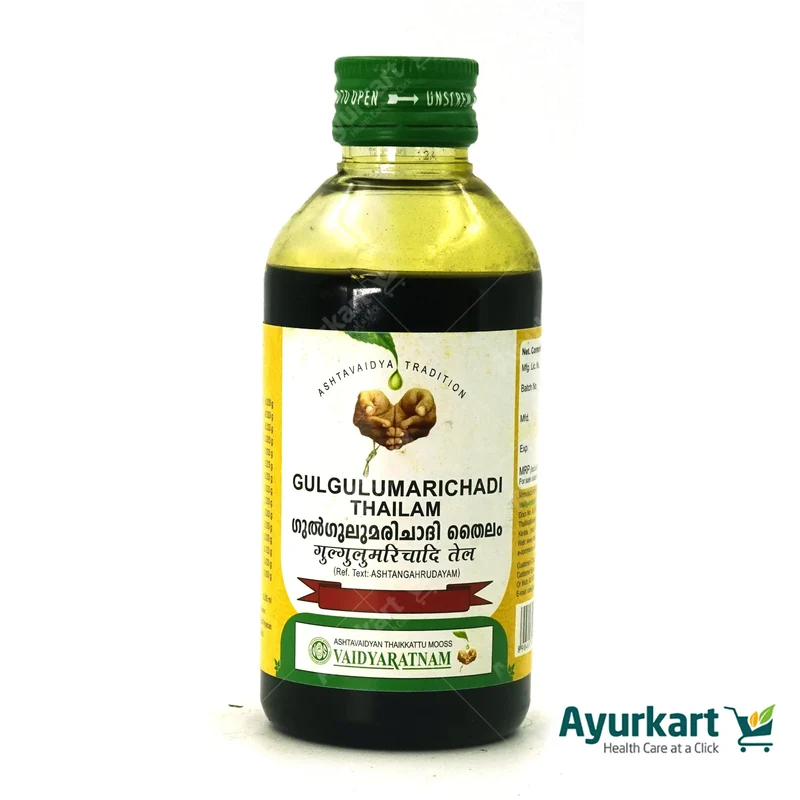 Gulgulumarichadi Thailam – 200ML – Vaidyaratnam | Ayurvedic Oil for Skin Problems