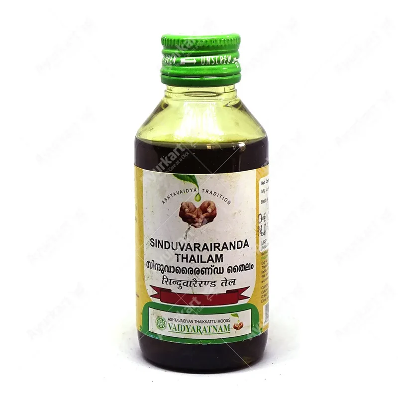Sinduvarairanda Thailam - 100ML - Vaidyaratnam