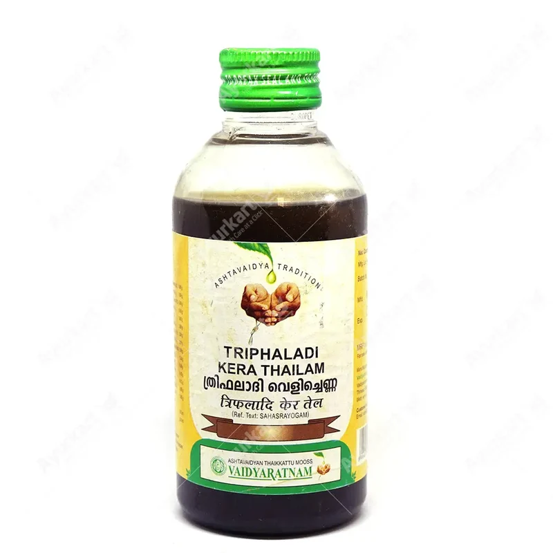 TRIPHALADI KERA THAILAM - VAIDYARATNAM - 200ML