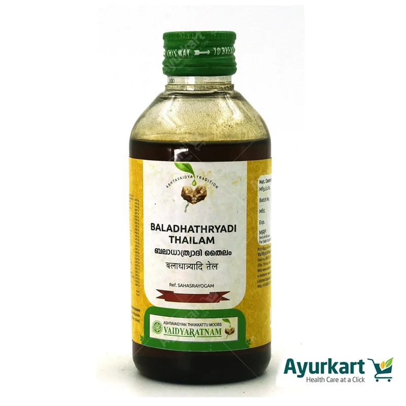 Baladhathryadi Thailam - Vaidyaratnam - 200ML