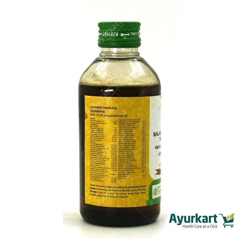 Baladhathryadi Thailam - Vaidyaratnam - 200ML