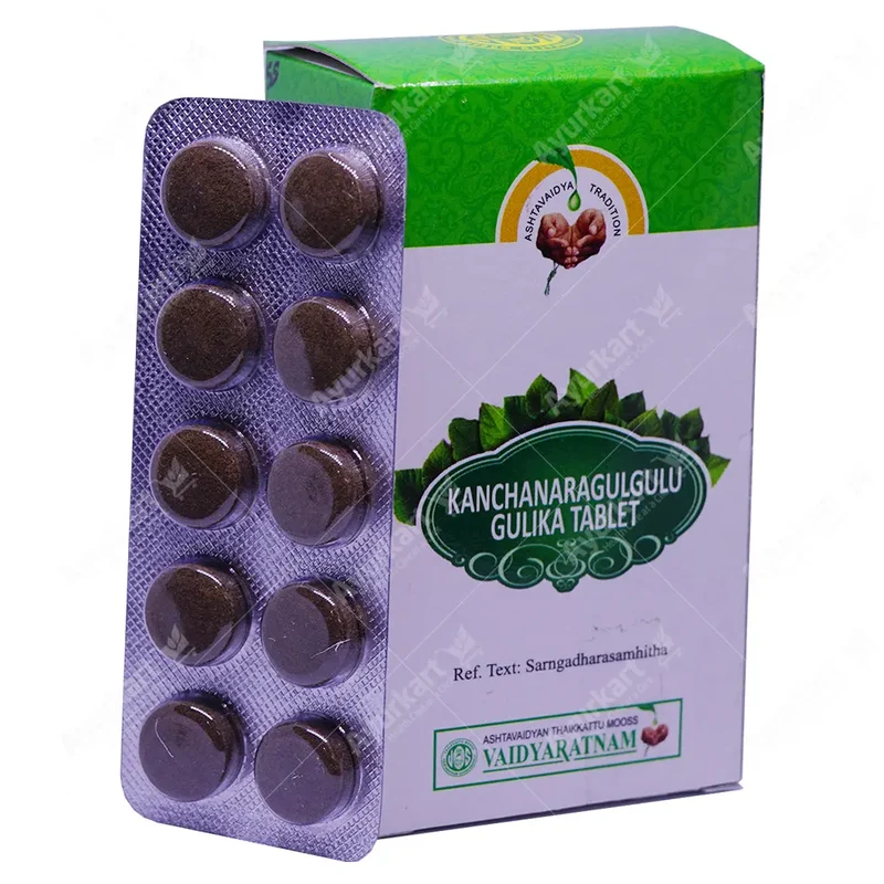 Kanchanara Gulgulu Gulika Tablet - 100 Nos - Vaidyaratnam