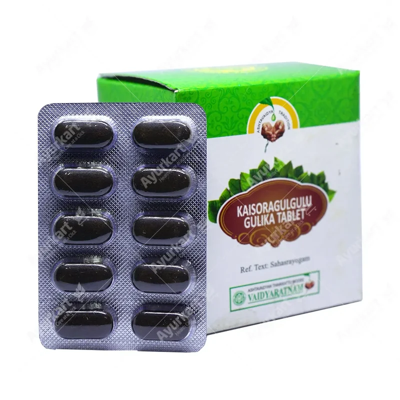 Kaisoraguggulu Gulika Tablet - 100 Nos - Vaidyaratnam