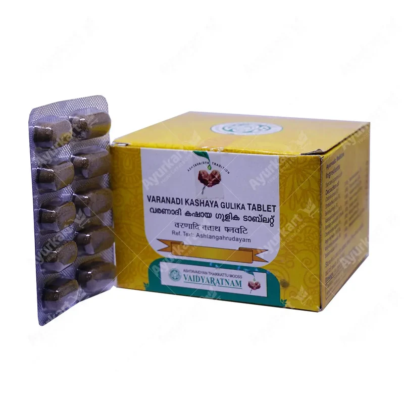 Varanadi Kashaya Gulika Tablet – Vaidyaratnam – 100 Tablets