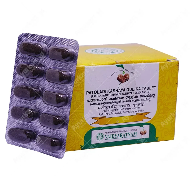 Patoladi Kashaya Gulika Tablet / Patolakaturohinyadi - 100 Nos - Vaidyaratnam