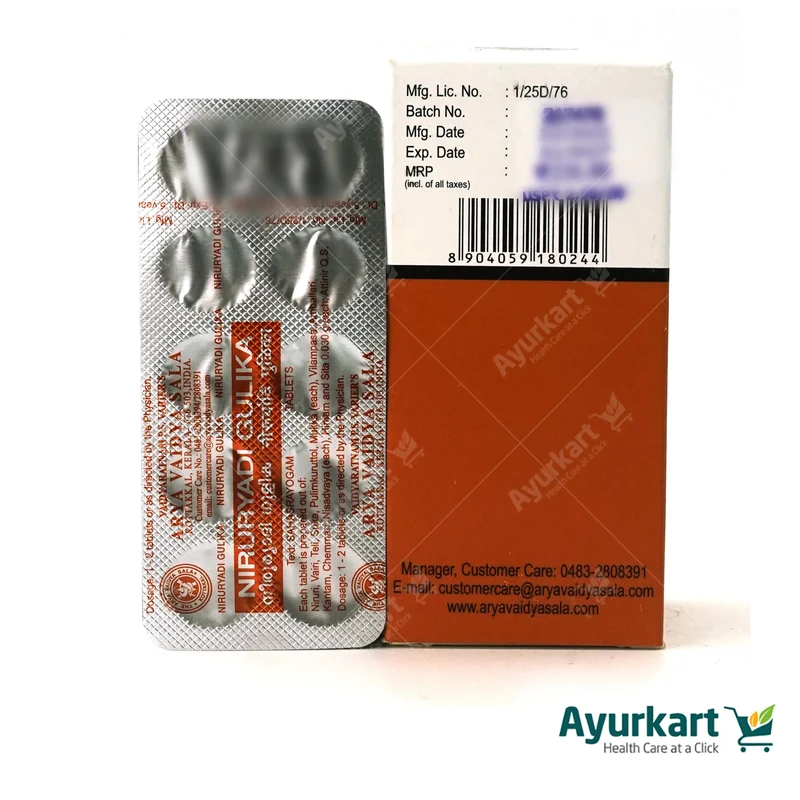 Niruryadi Gulika – Kottakkal Arya Vaidya Sala – 100 Tablets