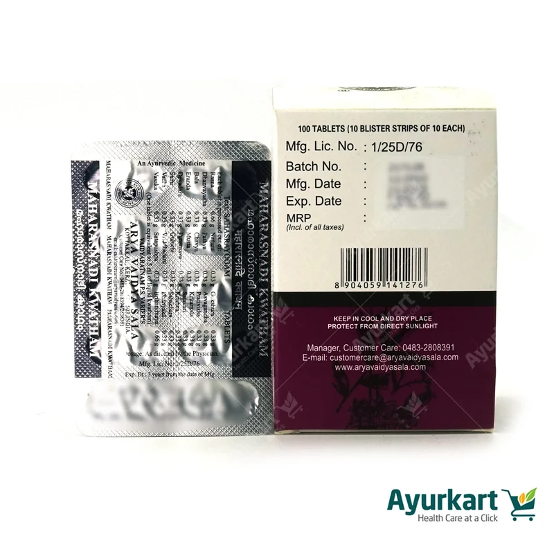 Maharasnadi Kwatham Tablets - Kottakkal Ayurveda - 100Nos