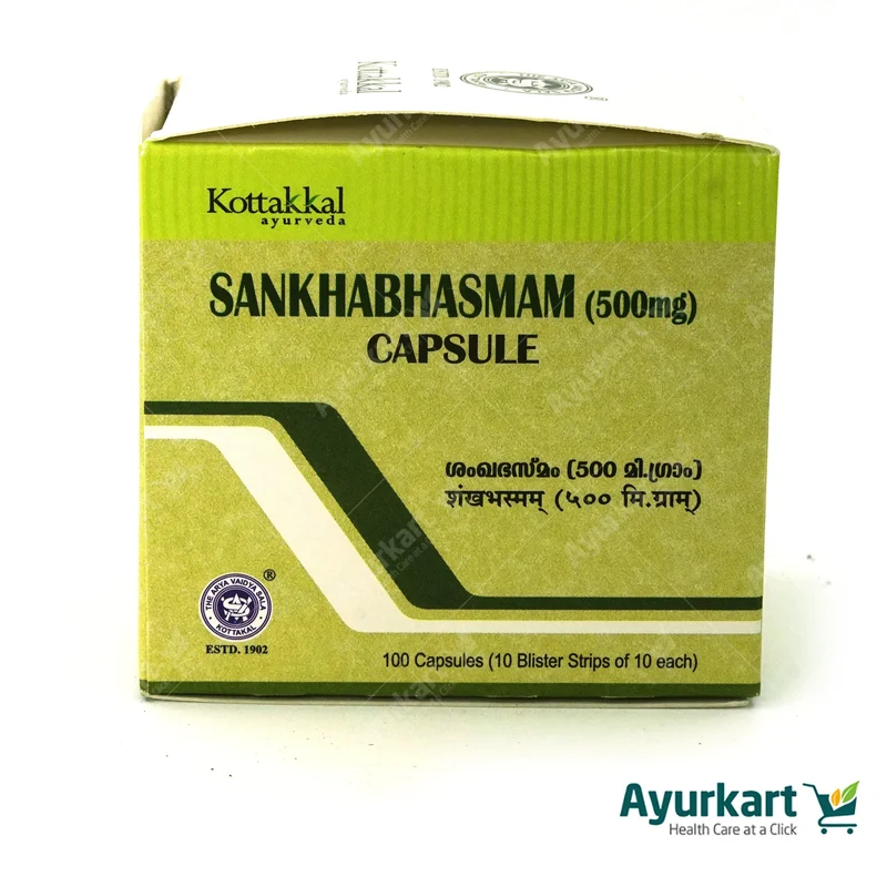 Sankha Bhasmam Capsule - Kottakkal Ayurveda - 100 Nos
