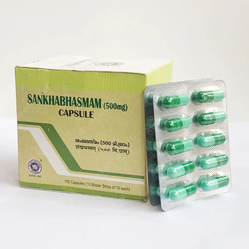Sankha Bhasmam Capsule - Kottakkal Ayurveda - 100 Nos