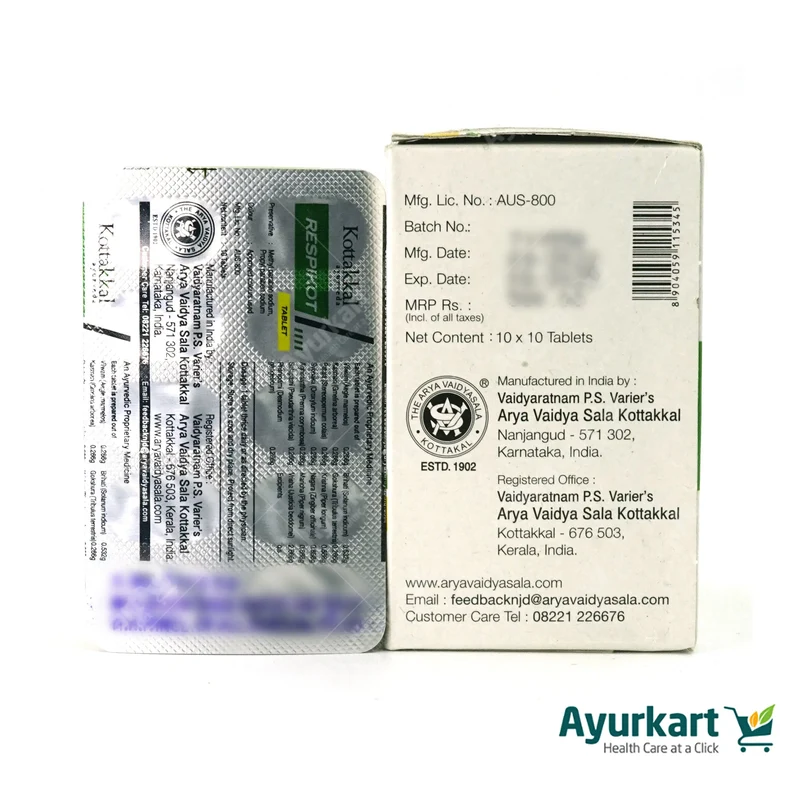 Respikot Tablet - 100Nos - Kottakkal