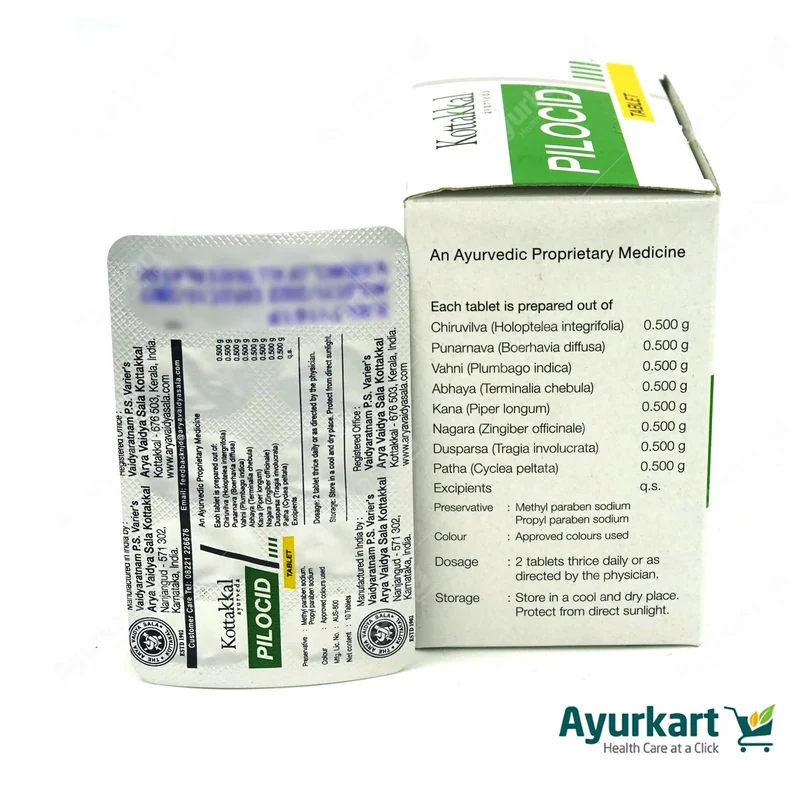Pilocid Tablet - 100Nos - Kottakkal