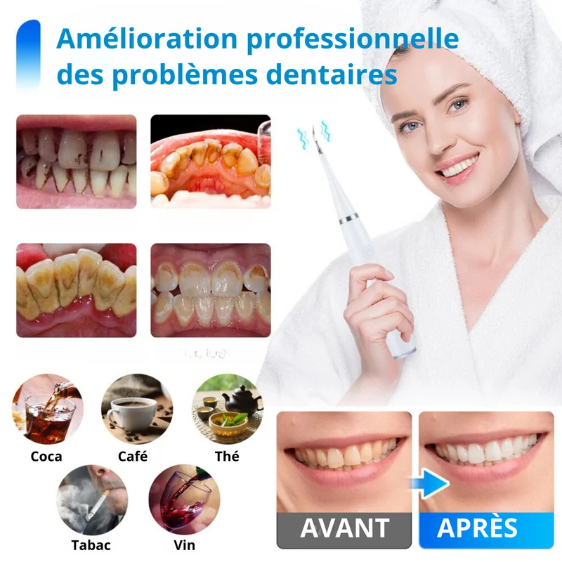 VITAL CARE | Kit dentaire ultime 2 en 1 : Blanchiment et nettoyage efficaces