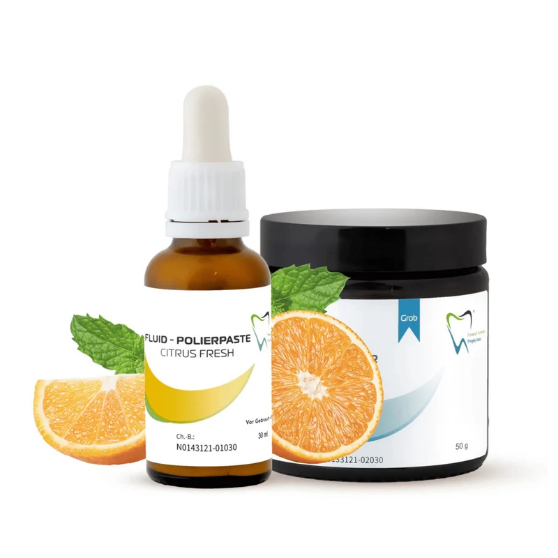 Bio Polierpaste - Fluid & Polierpulver | verschiedene Geschmacksrichtungen & Körnungen