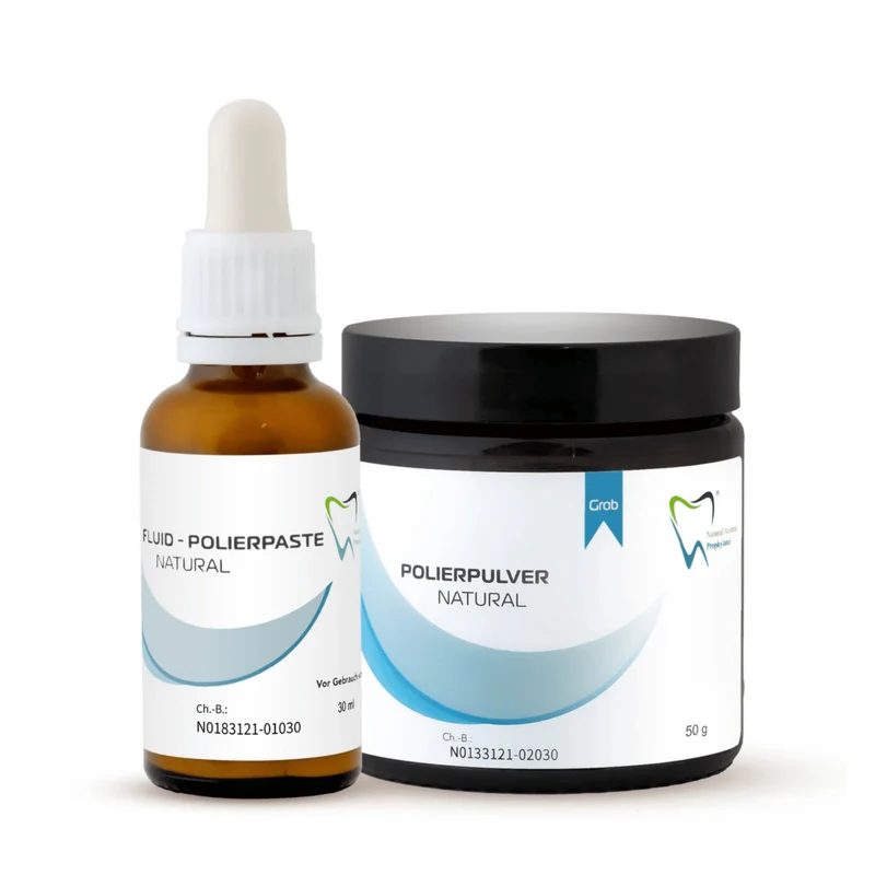 Bio Polierpaste - Fluid & Polierpulver | verschiedene Geschmacksrichtungen & Körnungen