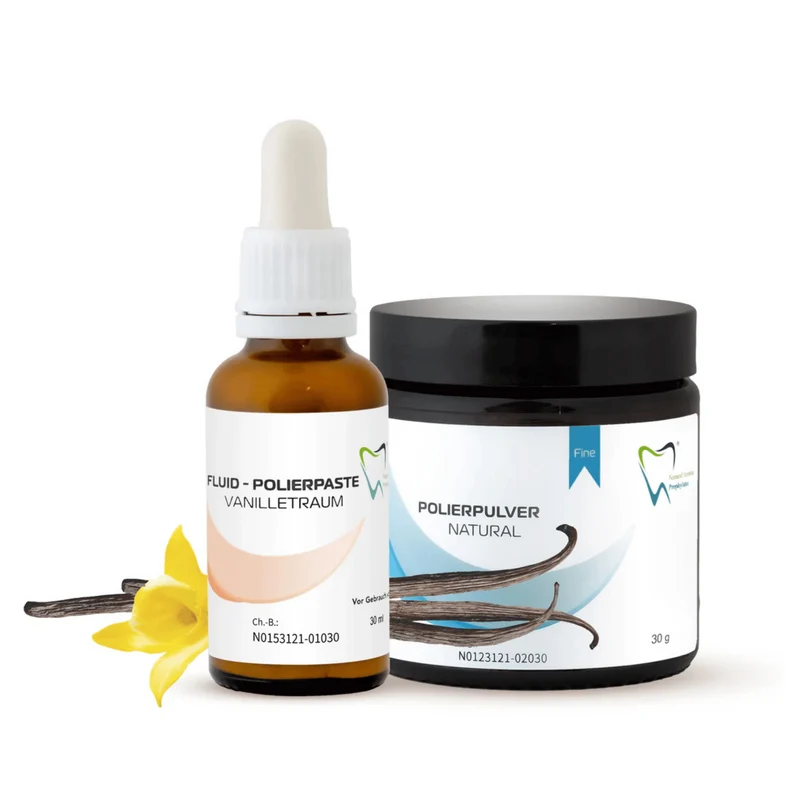 Bio Polierpaste - Fluid & Polierpulver | verschiedene Geschmacksrichtungen & Körnungen