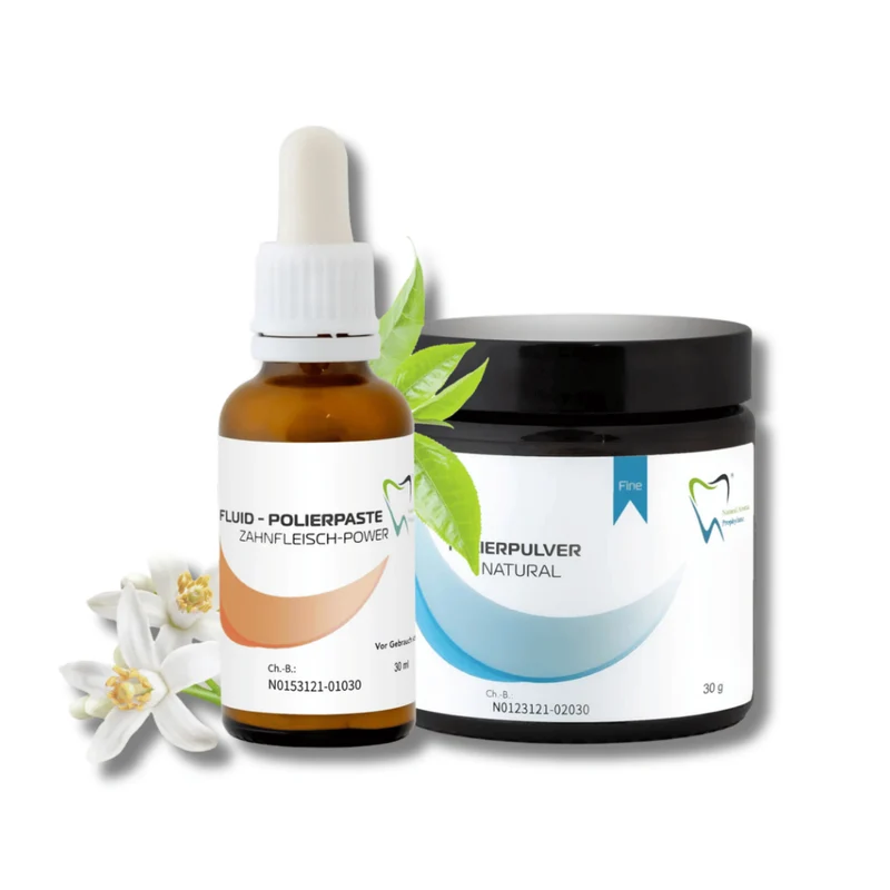 Bio Polierpaste - Fluid & Polierpulver | verschiedene Geschmacksrichtungen & Körnungen