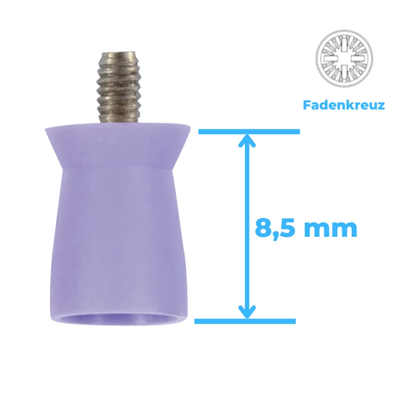 Polierkelche | Screw-In | Silikon | glatt, Fadenkreuz | 100 Stück