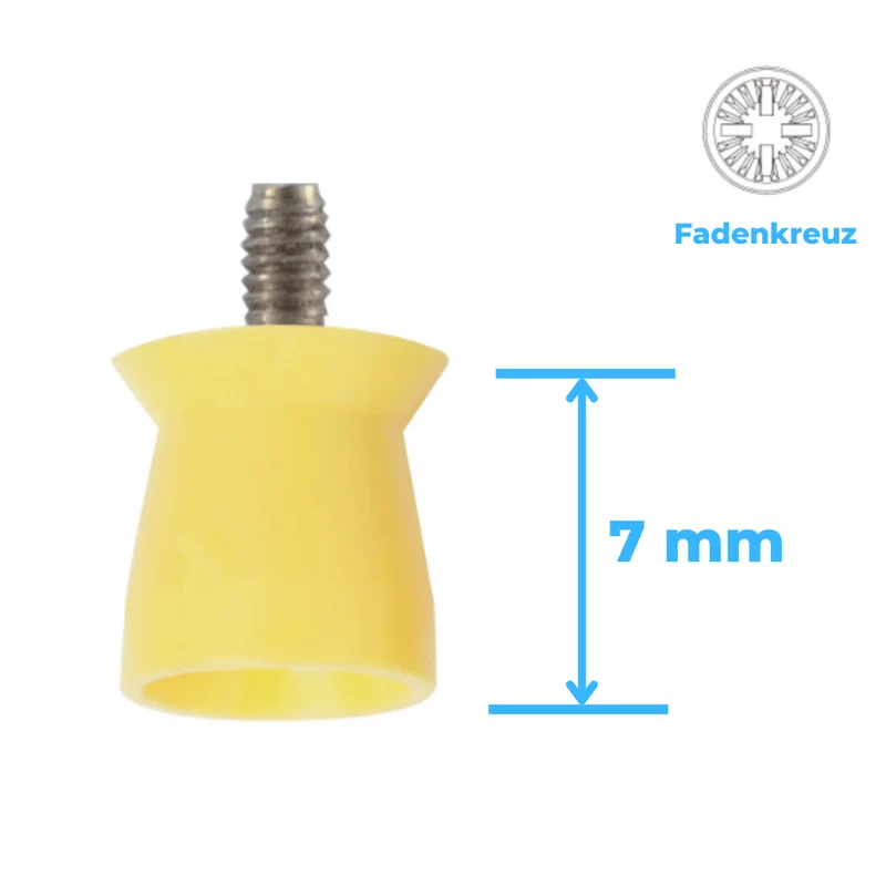 Polierkelche | Screw-In | Silikon, Short Cup | glatt, Fadenkreuz | 100 Stück