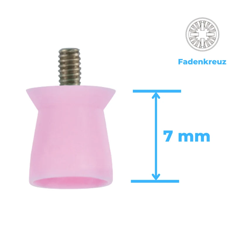 Polierkelche | Screw-In | Silikon, Short Cup | glatt, Fadenkreuz | 100 Stück