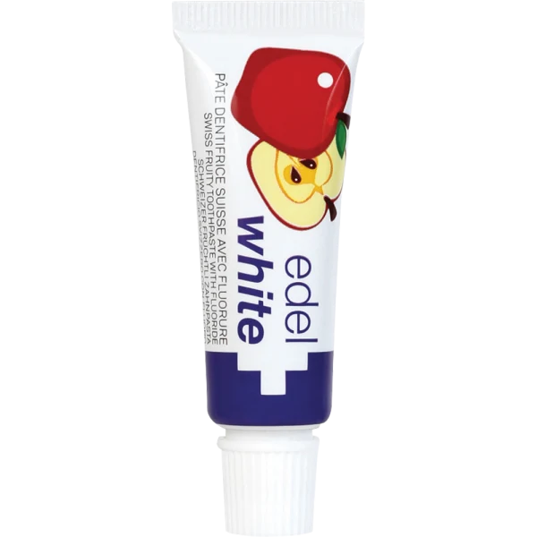 edelwhite 7 Früchtli Kräuterzahnpasta Kinder 7 x 9,4 ml edel+white Schweizer Kinder-Zahncreme 0-6 Jahre