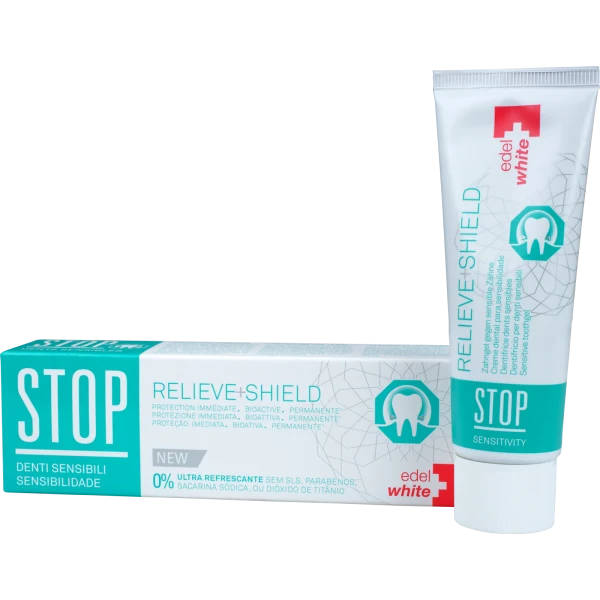 edel+white STOP Sensitive Zahngel - Sofort. Bioaktiver Schutz. Für immer.