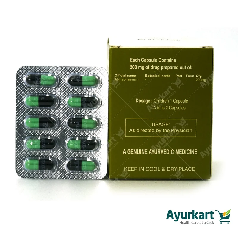 Abhra Bhasmam 200 mg Capsule - Kottakkal Ayurveda