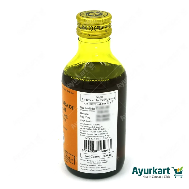 Nalpamaradi Tailam – Kottakkal Arya Vaidya Sala – 200ml