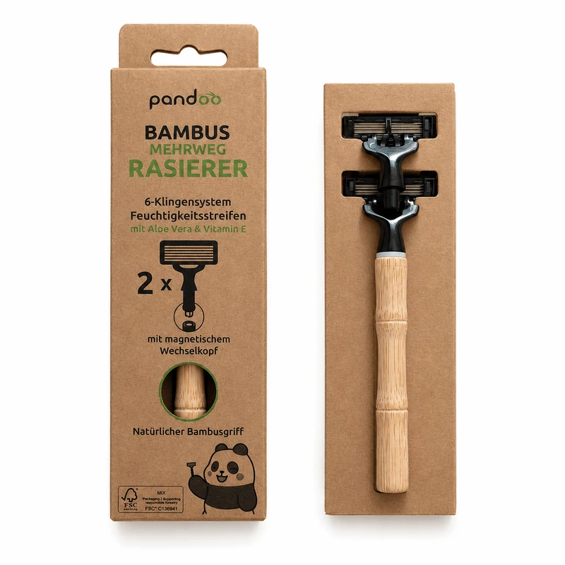 Bambus Rasierer mit Wechselkopf