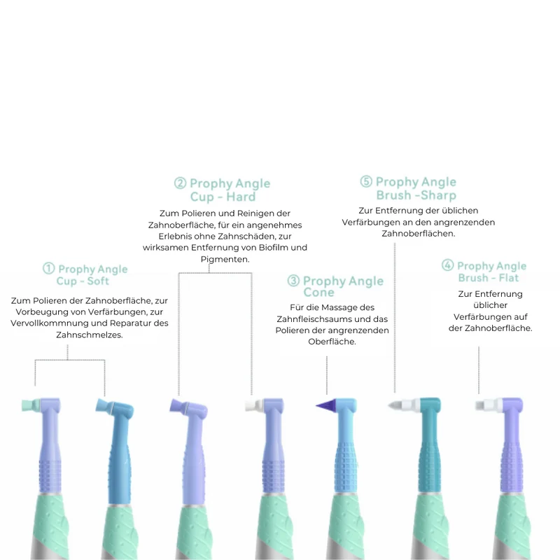 Prophy Angles für K-Po Prophylaxe Handstück | 7er Pack