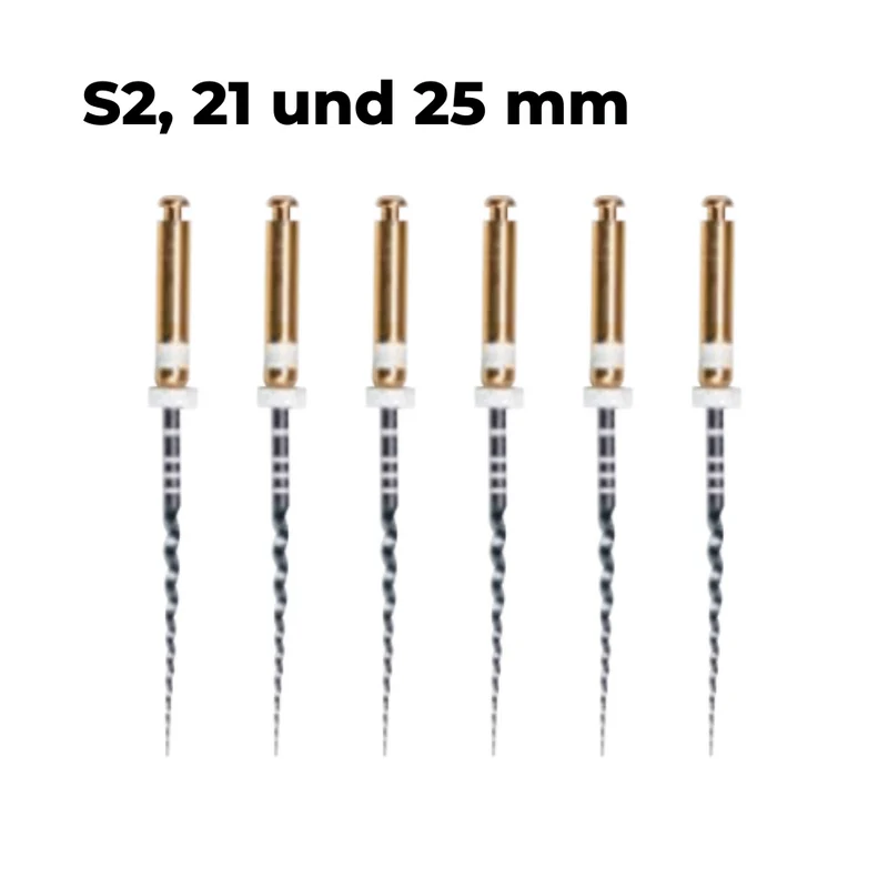 Wurzelkanalinstrumente Super Feilen E2 Blue NiTi | 6er Pack