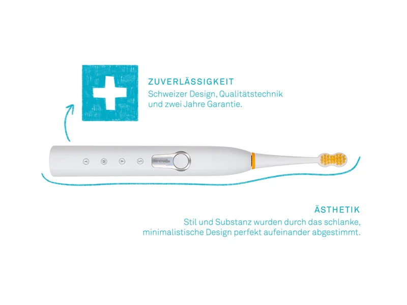 edelwhite Sonic Generation Health Suite 8+ Schallzahnbürste Ultrasoft INKL. 4 ERSATZKÖPFE (UVP 59,96€) STIFTUNG WARENTEST NOTE 1,9 GUT /SEHR GUT " ausgezeichnet dank 2-wöchigen Akkulaufzeit" , inkl. Reisehandtuch