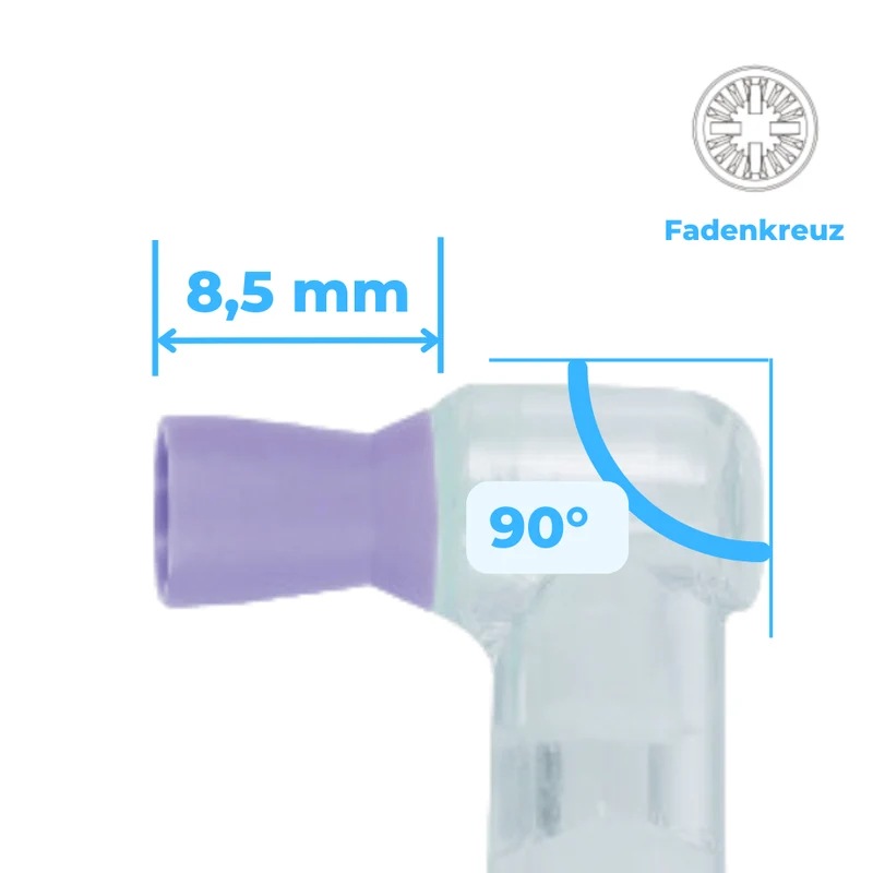 Prophy Angles | Silikonkelch | glatt, Fadenkreuz, 90° | 100 Stück