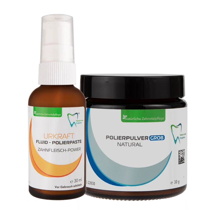 Bio Polierpaste GROB Zahnfleisch Power - Fluid und Polierpulver