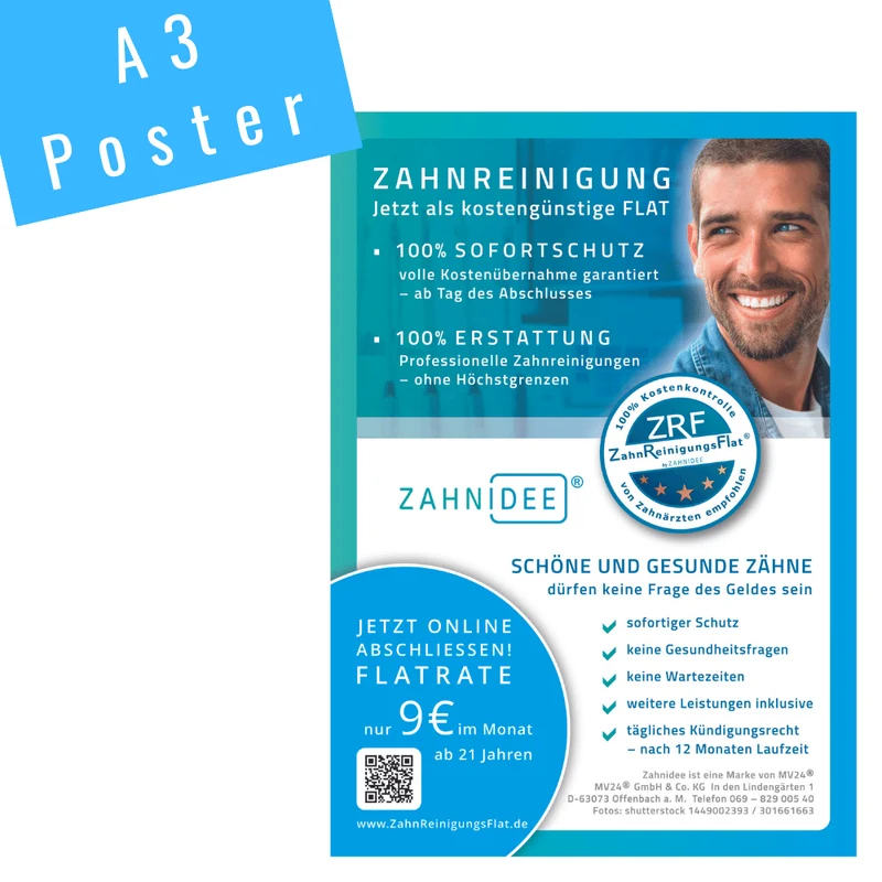 ZAHNIDEE® Starterpaket zur Einführung der ZahnReinigungsFlat in der Zahnarztpraxis