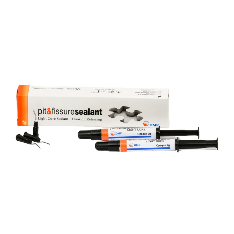 PIT & FISSURE SEALANT | Lichthärtendes Versiegelungsmittel | Farbton Opak | 2 x 2g, Spritzenaufsätze