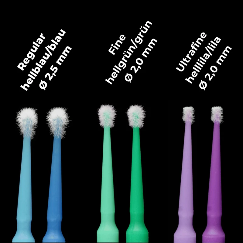 Mikroapplikatoren | regular, fine, ultrafine | blau, grün, lila | 1.000 Stück Sparpack