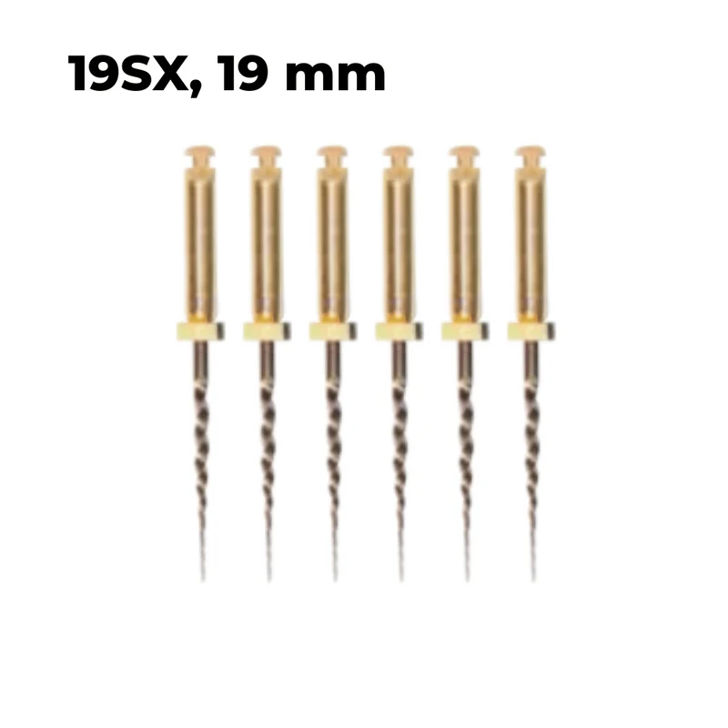 Wurzelkanalinstrumente Super Feilen E1 Gold NiTi | 6er Pack