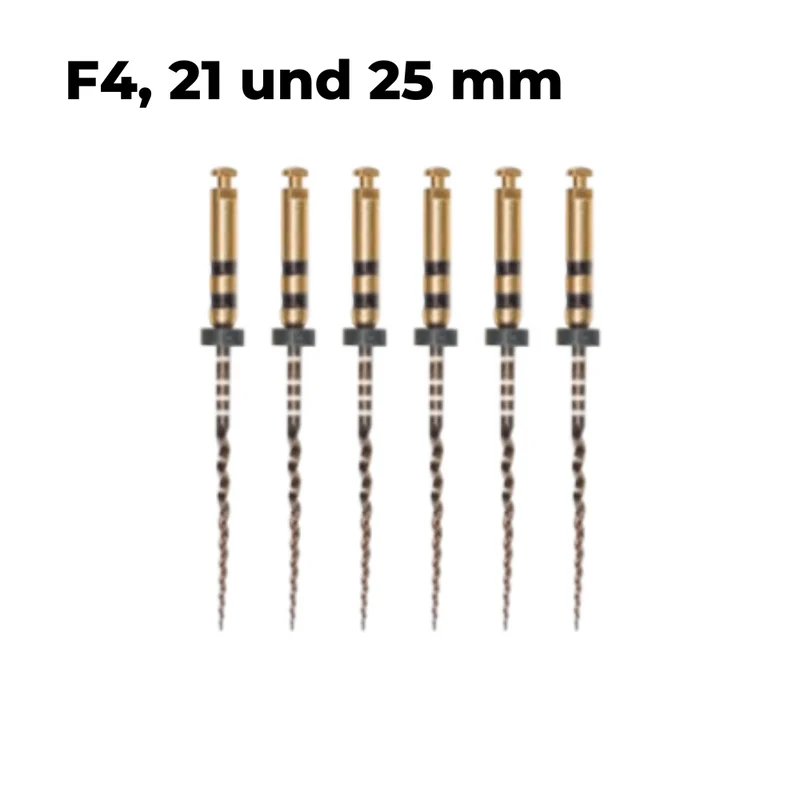 Wurzelkanalinstrumente Super Feilen E1 Gold NiTi | 6er Pack