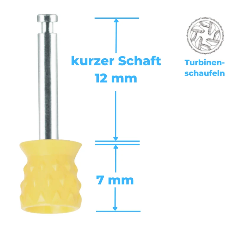 Polierkelche | CA-Mini-Schaft | Silikon | genoppt, Turbinenschaufel | 100 Stück