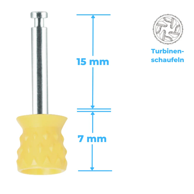 Polierkelche | CA-Schaft | Silikon, Short Cup | genoppt, Turbinenschaufel | 100 Stück