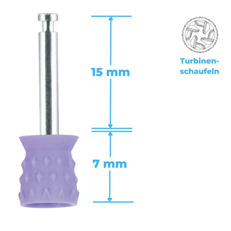 Polierkelche | CA-Schaft | Silikon, Short Cup | genoppt, Turbinenschaufel | 100 Stück