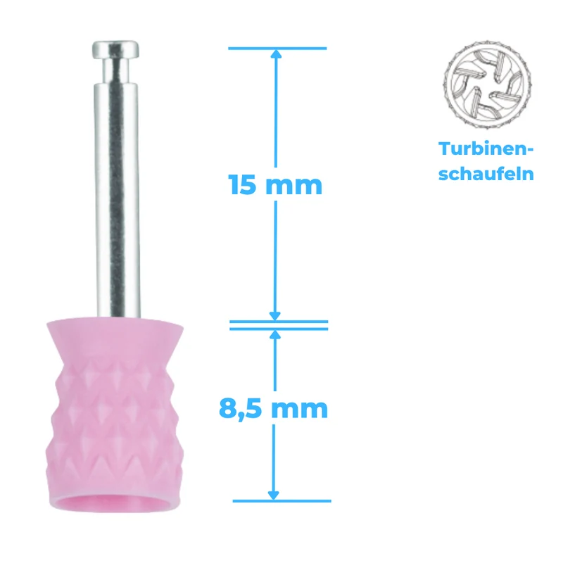 Polierkelche | CA-Schaft | Silikon | genoppt, Turbinenschaufel | 100 Stück