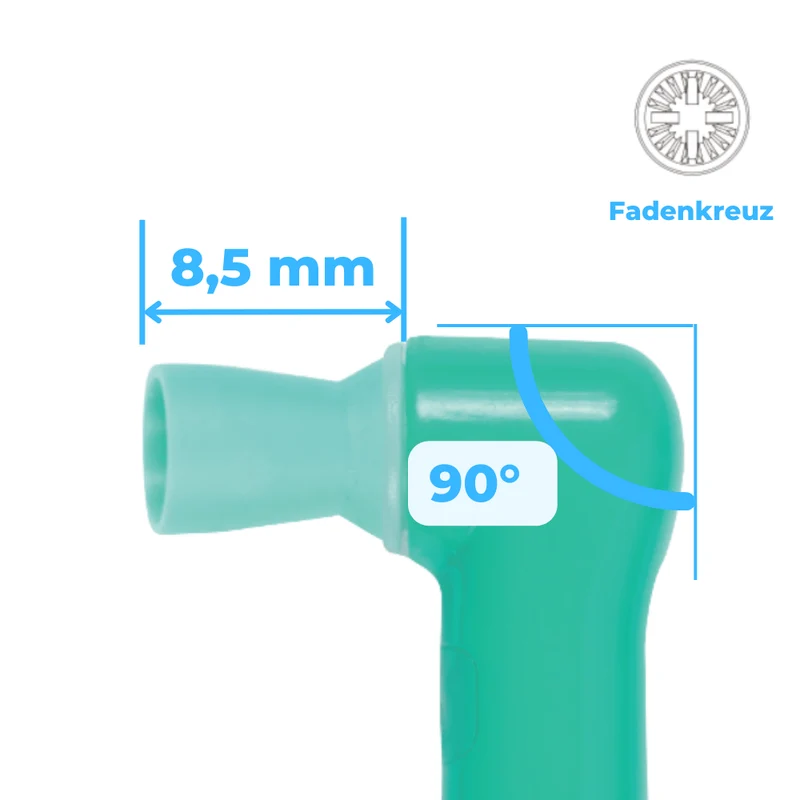 Prophy Angles | Silikonkelch | glatt, Fadenkreuz, 90° | 100 Stück