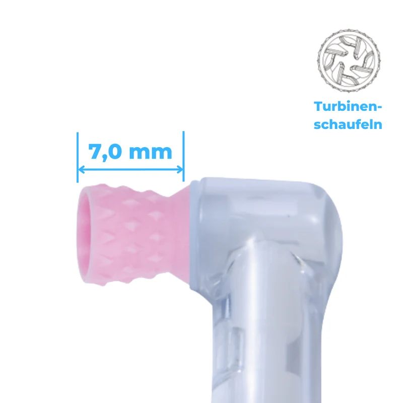 Prophy Angles | Silikonkelch, Short Cup | 60° reziprok | genoppt, Turbinenschaufel | 100 Stück